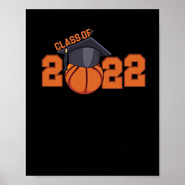 Klasse 2022 Abschluss Senior Basketball Player Poster (Vorne)