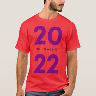 Klasse 2022 Graduate Simple Typografy Lila Gr T-Shirt