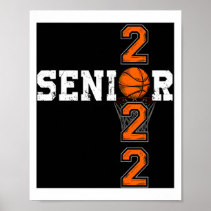 Klasse 2022 Hochrangiges Nachtbasketball-Poster Poster
