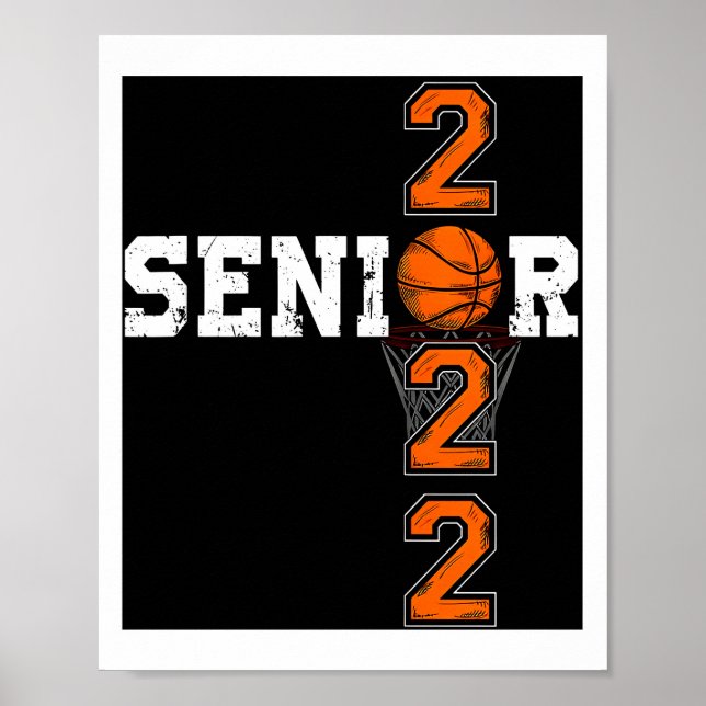 Klasse 2022 Hochrangiges Nachtbasketball-Poster Poster (Vorne)