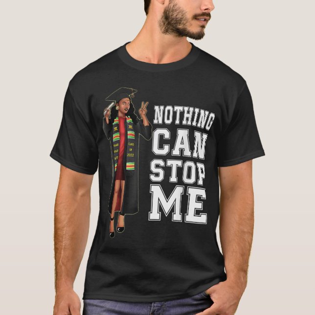 Klasse 2022 Senior Abschluss Stole Black Girl M T-Shirt (Vorderseite)