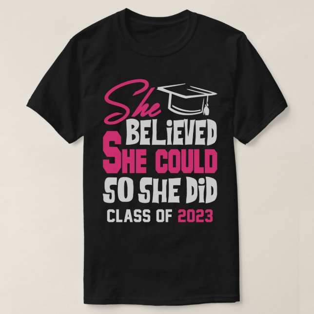 Klasse 2023: 2023 Absolvent 7 T-Shirt (Design vorne)