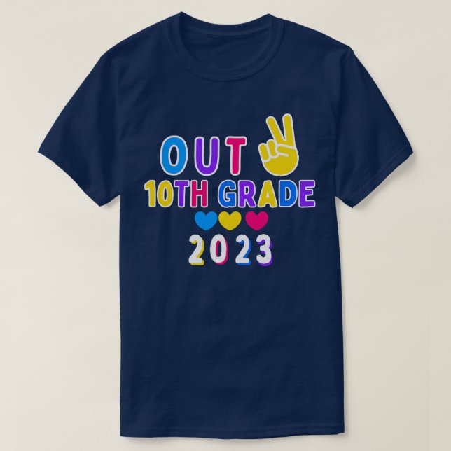 Klasse 2023 Abschluss Tag T-Shirt (Design vorne)