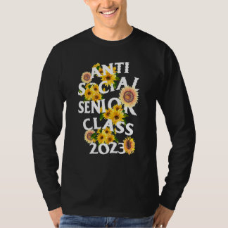Klasse 2023 Anti-Absolvent 2023 Floral Retro Stree T-Shirt