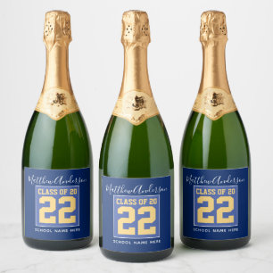 Klasse 2023 Elegant Royal Blue & Gold Abschluss