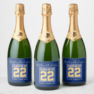 Klasse 2023 Elegant Royal Blue & Gold Abschluss