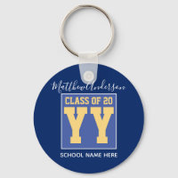 Klasse 2023 Elegant Royal Blue & Gold Abschluss