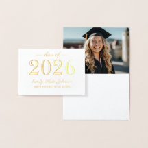 Klasse 2023 Eleganter Abschluss Danke Gold