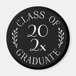 Klasse 2023 Graduate Chic Typografy Black Magnet