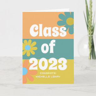 Klasse 2023 Herzlichen Glückwunsch Retro Abschluss Karte