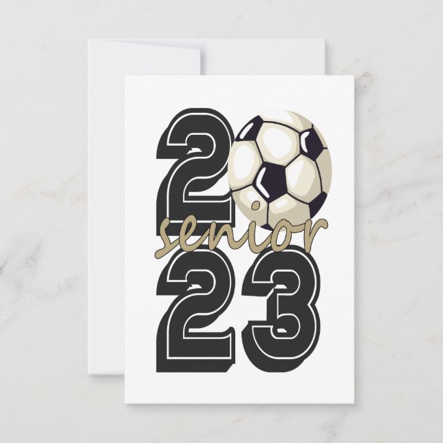 Klasse 2023 Hochrangiges Fußballgeschenk für Absch Dankeskarte (Vorderseite)