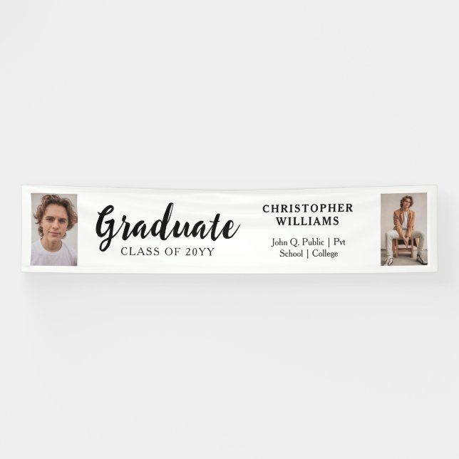 Klasse 2023 Script Text 2 Foto - Weiß Banner (Horizontal)