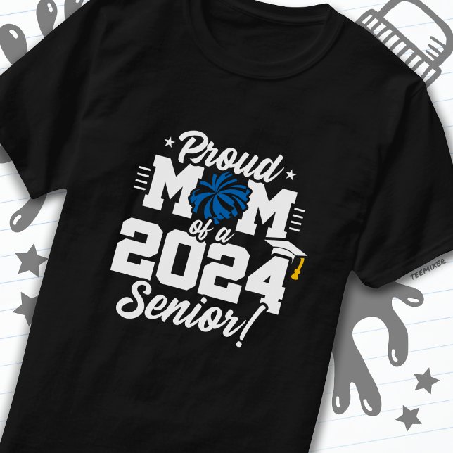 Klasse 2024 Abschluss Cheer Mama Senior 2024 T-Shirt (Von Creator hochgeladen)