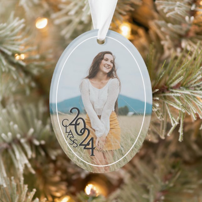 Klasse 2024 Abschluss Foto Ornament (Baum)