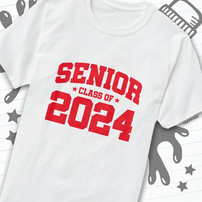 Klasse 2024 Abschluss in der Hochschule Senior 202 T-Shirt (Von Creator hochgeladen)