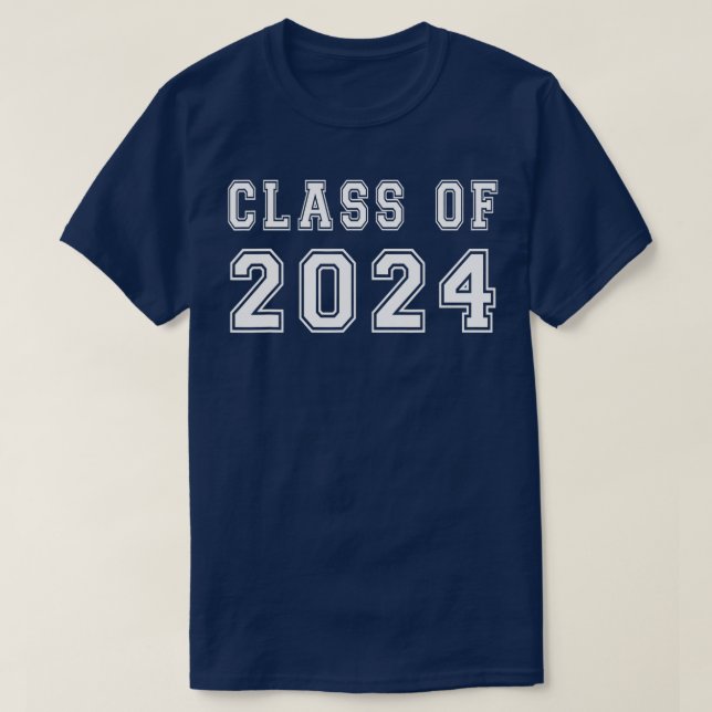 Klasse 2024 Abschluss T-Shirt (Design vorne)
