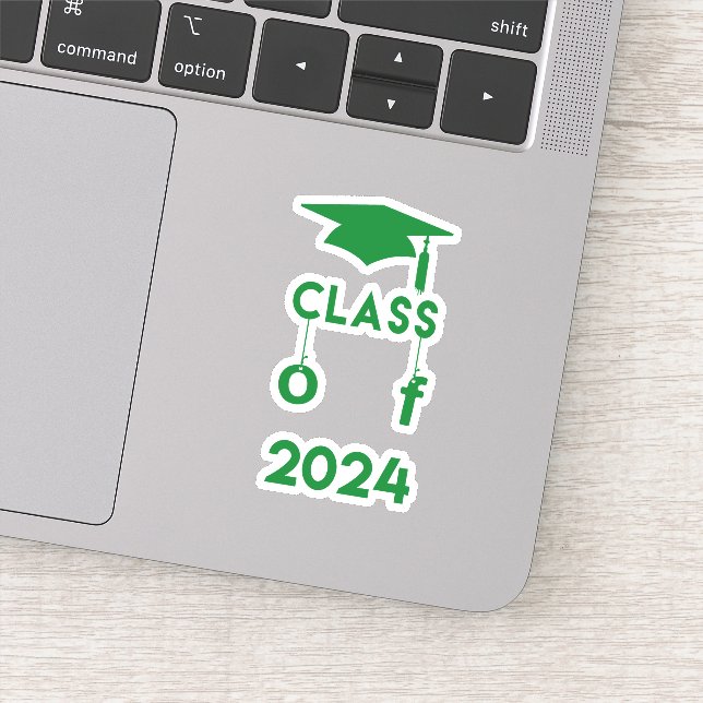 Klasse 2024 - Aufkleber für grünen Abschluss (Detail)