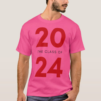 Klasse 2024 Einfache Typografie 2024 Entwurf für C T-Shirt