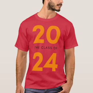 Klasse 2024 Einfache Typografie 2024 Entwurf für C T-Shirt