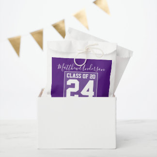 Klasse 2024 Moderne Royal Lila Graduation Party Geschenktütchen