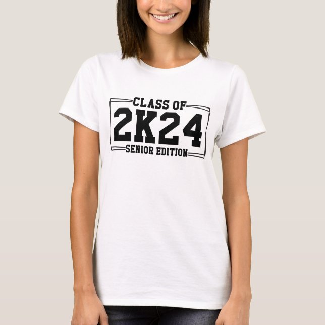 Klasse 2024, Senior Edition Abschluss T-Shirt (Vorderseite)