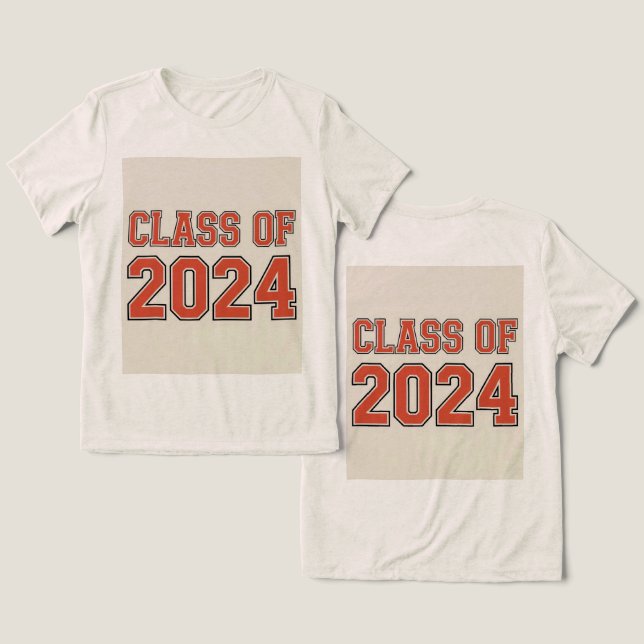 Klasse 2024 Tri-Blend shirt (Design Vorderseite & Rückseite)