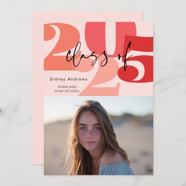 Klasse 2025 Abschluss (Vorne/Hinten)