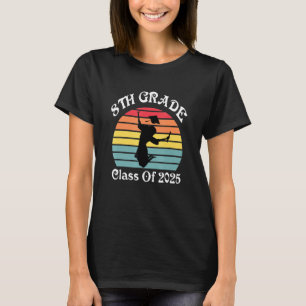 Klasse 2025 Abschluss der achten Klasse für Mädche T-Shirt