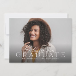 Klasse 2025 Abschluss einfaches, elegantes Foto Ankündigung