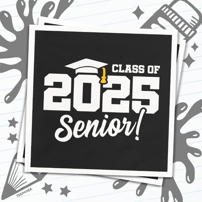 Klasse 2025 Abschluss Graduate Senior 2025 Serviette (Von Creator hochgeladen)