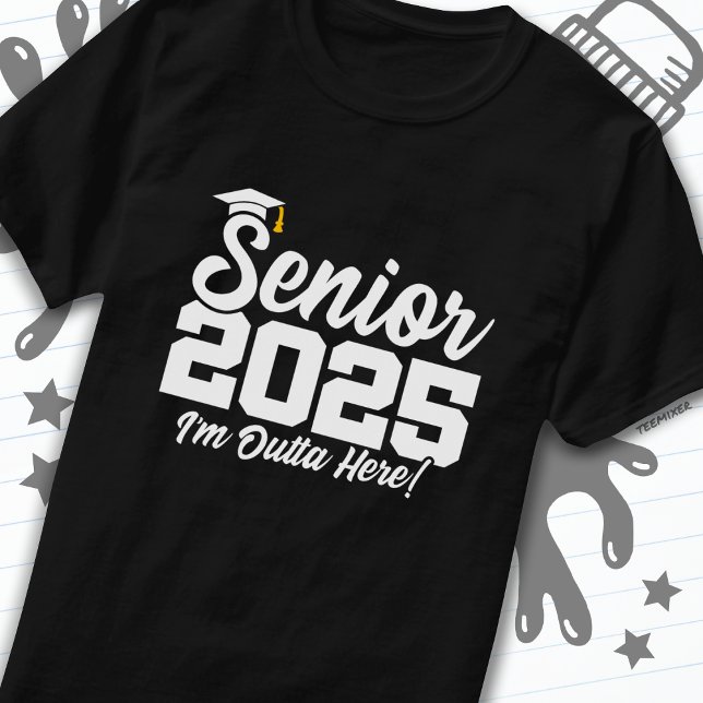 Klasse 2025 Abschluss High School Senior 2025 T-Shirt (Von Creator hochgeladen)
