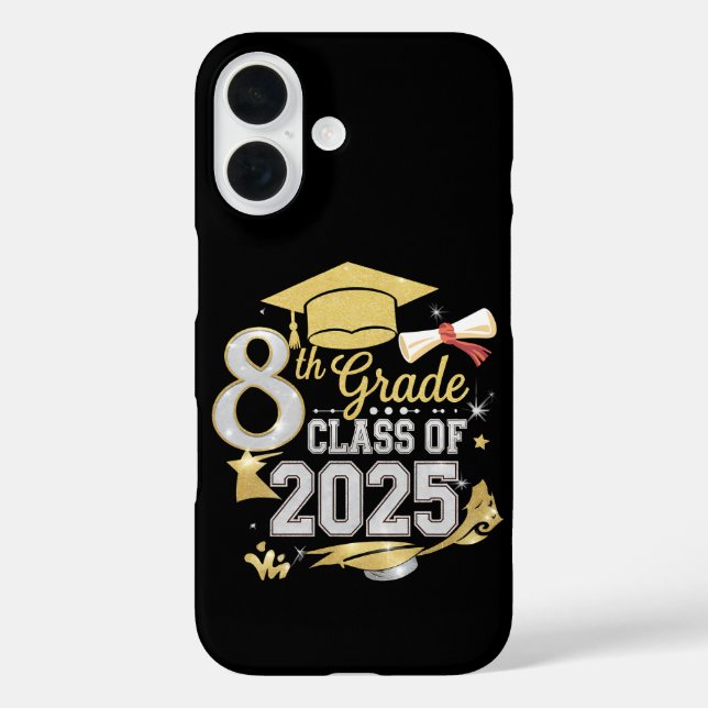 Klasse 2025 Abschluss iPhone 16 Hülle (Rückseite)