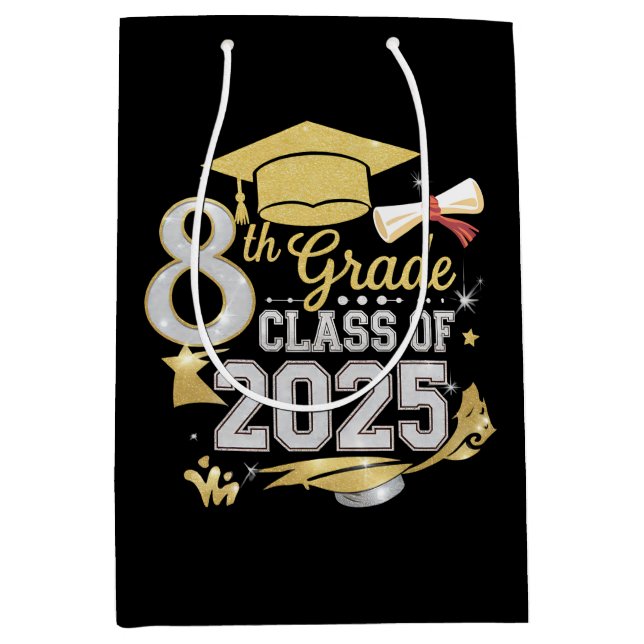 Klasse 2025 Abschluss Mittlere Geschenktüte (Vorderseite)