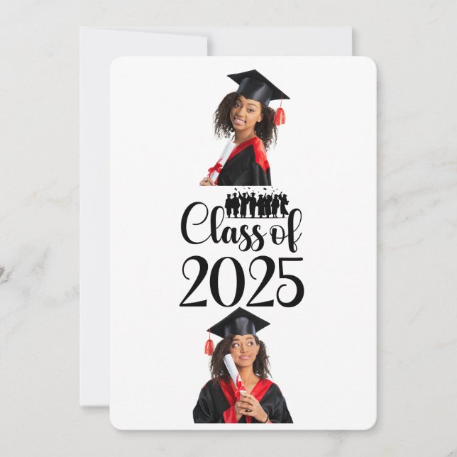 Klasse 2025 Abschluss Personalisiert Einladung (Vorderseite)
