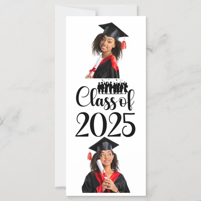 Klasse 2025 Abschluss Personalisiert Magneteinladung (Vorderseite)