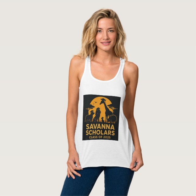 Klasse 2025 Abschluss Safari Animal Design Tank Top (Vorderseite Vollansicht)