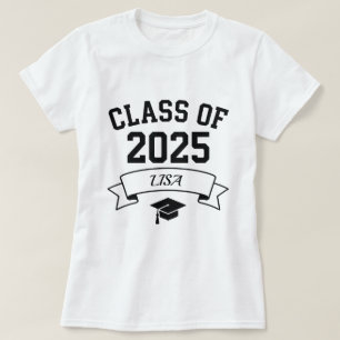 Klasse 2025 Abschluss Shirt Individuelle Name