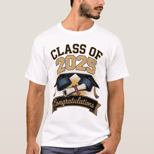 Klasse 2025 Abschluss T - Shirt - Senior Year Gif (Vorderseite)