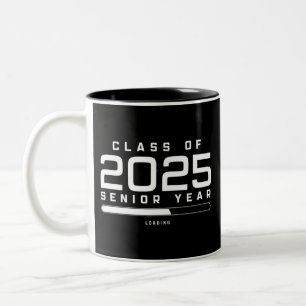 Klasse 2025 Abschlussjahr wird geladen Senior 2025 Zweifarbige Tasse