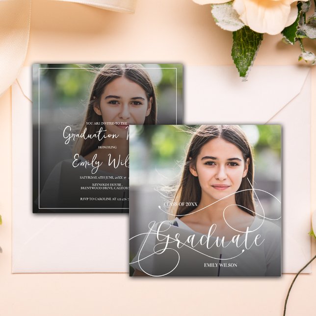 Klasse 2025 Einladung des Mini-Foto-Abschlusses (Class of 2025 Mini Photo Graduation Invitation)