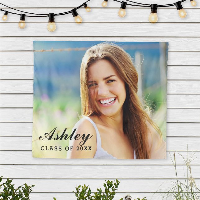 Klasse 2025 Foto-Abschluss für Hochschulabsolvente Wandteppich (Von Creator hochgeladen)