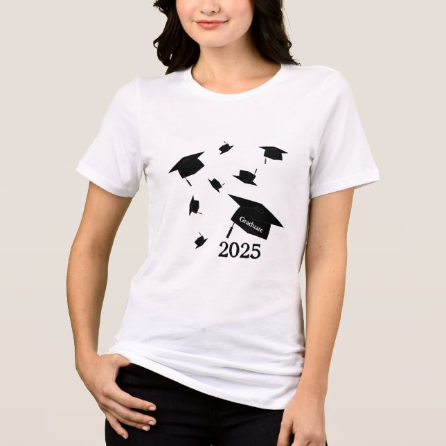 Klasse 2025 Grad Tri-Blend Shirt (Vorderseite)