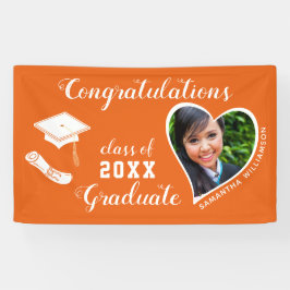 Klasse 2025 Graduate Foto Orange Abschluss Banner