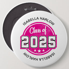Klasse 2025 Rosa Graduate Name Button
