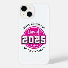 Klasse 2025 Rosa Graduate Name Case-Mate iPhone 14 Hülle