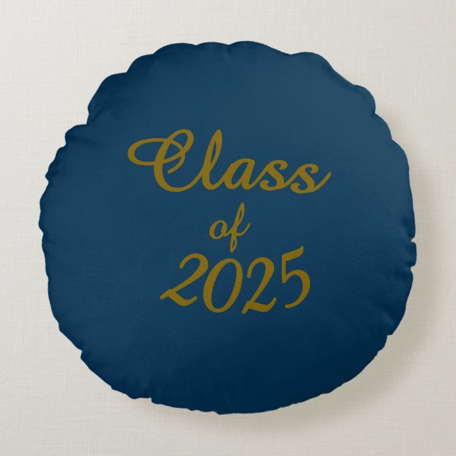 Klasse 2025 rundes kissen (Vorderseite)