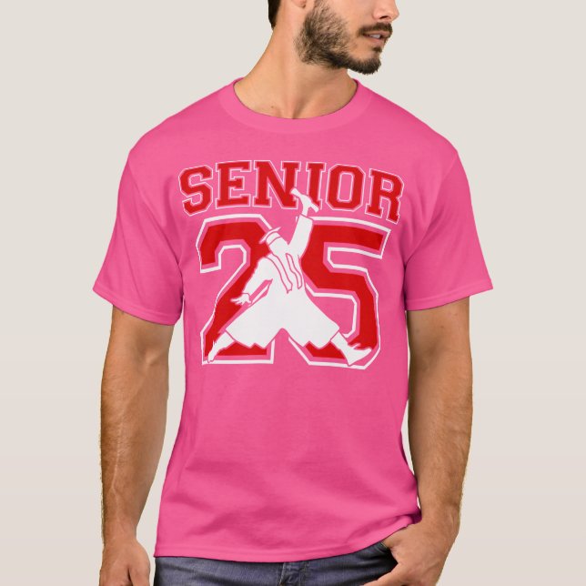 Klasse 2025 Senior 2025 Abschluss 2025 Basketba T-Shirt (Vorderseite)