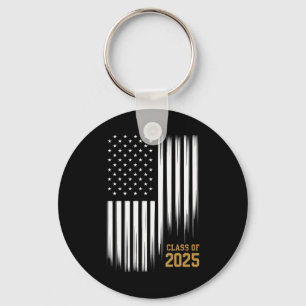Klasse 2025 Senior American Flag Abschlussfeier Schlüsselanhänger