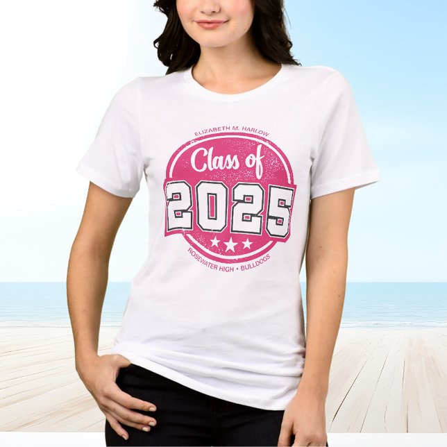 Klasse 2025 Vintag Graduate Name Tri-Blend Shirt (Von Creator hochgeladen)