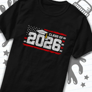 Klasse 2026 Abschluss American Flag Senior 2026 T-Shirt